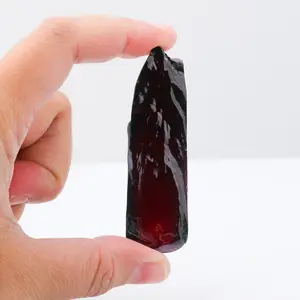 Starsgem synthetic ruby rough stone #8 dark red color corundum rough stone