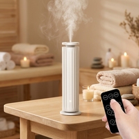 Diffuseur d'huiles essentielles sans eau avec minuterie intermittente, tour électrique noire, machine de diffusion de parfum pour l'élimination des odeurs commerciales
