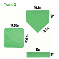 YumuQ Bases de baseball lumineuses à poser au sol + Plateau de base + Caoutchouc de lanceur - Ensemble de bases en caoutchouc pour jardin pour baseball et kickball