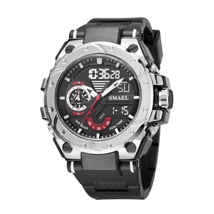 Montres numériques en gros pour hommes, montre de sport SMAEL 8060, boîtier en alliage, étanche, montres tendance - Product Image 4