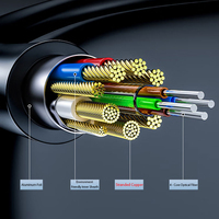 Câble HDMI vers DVI AOC en gros A005-1, haute vitesse, prise plaquée or, Plug and Play, bidirectionnel, tressé en nylon, 1080p, pour TV