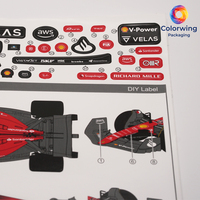 Autocollants personnalisés en EVA résistants à la chaleur, style Grand Prix, décalcomanies à l'eau pour le detailing de voitures de course DIY, logos de sponsors à l'échelle 1:18