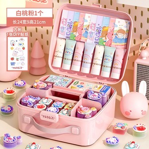 Handheld Storage Box Plastic Cosmetic Organizer Travel Makeup Bag With Handle For Women And Girls Small Size Portable - Product Image 3