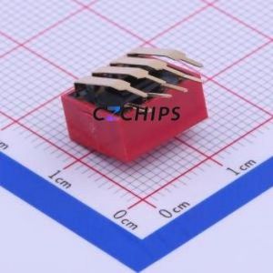 DA-04RP DIP Switch Through hole Component (THT) Switch Flat Toggle, Raised Type Single Pole Single Throw 4 PC Pin - Product Image 2