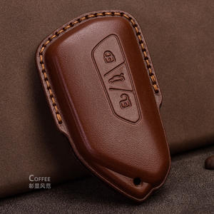 Funda de cuero para mando a distancia de coche, cubierta de llave para Skoda Octavia A8 MK8 MK4 2020 <span class=keywords><strong>2021</strong></span> para Seat Leon <span class=keywords><strong>Fr</strong></span> Mk4 <span class=keywords><strong>Cupra</strong></span> formor para VW Golf 8 - Product Image 5