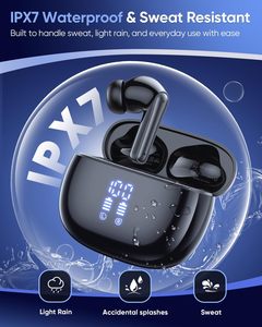 Auriculares TWS A con electrochapado, pantalla LED de energía, sonido HIFI, inalámbricos e intraaurales. - Product Image 3