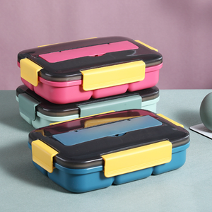 Contenedor de comida para llevar de plástico PP sin BPA de 1200ml Forma rectangular <span class=keywords><strong>4</strong></span> compartimentos con <span class=keywords><strong>cuchara</strong></span> y tenedor - Product Image 6