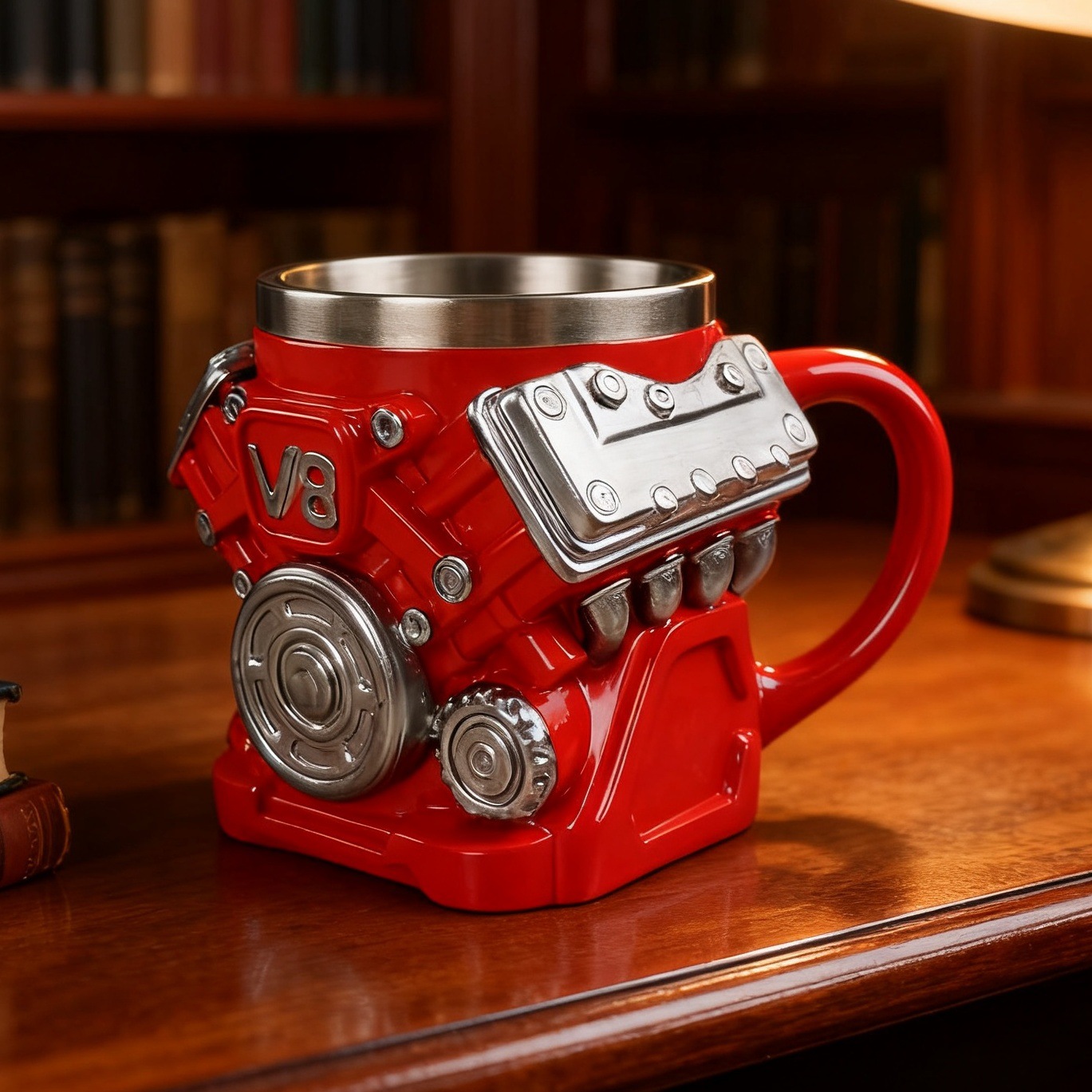 Moteur V8 rouge