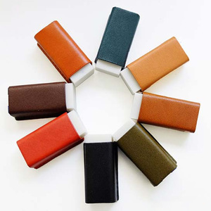 Funda de borrador de cuero PU minimalista de estilo japonés, compacta y elegante, papelería creativa para estudiantes. - Product Image 3
