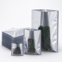 Custom Silver Anti Static Packaging Bags for Electronic Components PCB IC Hardware Parts Open Top Wholesale S07D