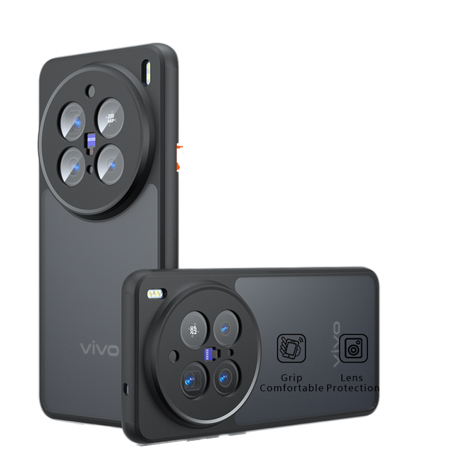 FOR Vivo X100 Ultra X100S X90 X200 Pro 5G Mini Luxury Magnetic Ring Shockproof Frosted TPU PC Case