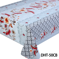 Nappe en PVC à motif floral répété, imperméable et anti-taches, en rouleau, pour protection de table – Prix usine