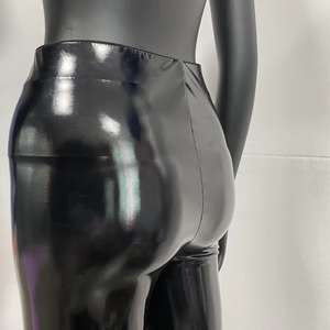 Pantalon <span class=keywords><strong>en</strong></span> cuir élastique moulant pour femme, collant <span class=keywords><strong>noir</strong></span> de printemps et d'automne - Product Image 3