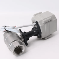 DN15 acier inoxydable v-type électrique proportionnel vanne d'eau moteur 1/2 \ "pouces structure à billes 0-10V Signal analogique pour les médias d'huile
