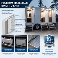Remorque de Toilettes Mobiles de Luxe Commerciales Portables à Double Cabines
