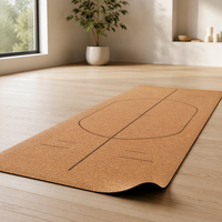 Tappetino Yoga in Sughero Naturale 4mm con Base in TPE Antiscivolo per Yoga, Pilates, Stretching, Logo Personalizzato, Direttamente dalla Fabbrica