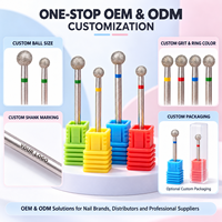 OEM ODM Embouts de ponçage pour ongles en forme de diamant pour le nettoyage professionnel des cuticules et des flancs des ongles, outils de manucure pour lime à ongles électrique