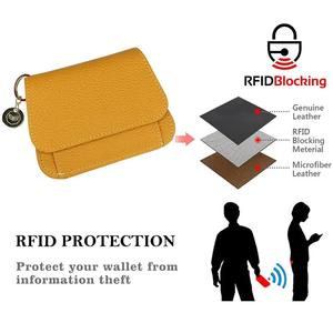 AndoBag Cartera Corta RFID para Mujer, de Cuero Genuino de Vaca, Gran Capacidad, con Llavero y Tarjetero, Cartera Trifold de Moda 1458 - Product Image 2