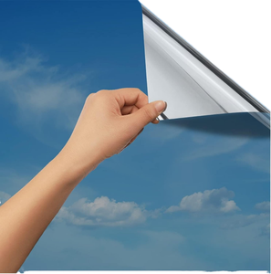 Rouleau de film solaire décoratif auto-adhésif en PET pour fenêtres, style moderne, protection unidirectionnelle, finition opaque teintée - Product Image 1