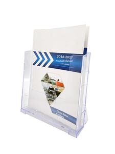 מתקן תצוגה שולחני רב שכבתי מפלסטיק שקוף בגודל A4/A5 לשימוש משרדי, עיצוב אנכי עם מדף ספרים ואחסון מגזינים - Product Image 5