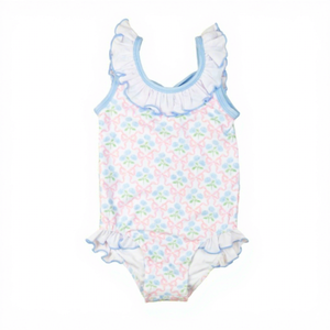 Set Costumi da Bagno per Bambini: Completo Floreale con Volant per Bambine, Pantaloncini da Nuoto Estivi per Bambini, Costumi ad Asciugatura Rapida - Product Image 1