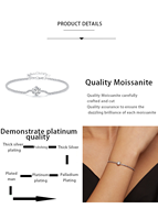 Bracelet Hip Hop de haute qualité S925 bijoux en argent lien cubain 1carat personnalisé taille brillant Bracelet en diamant Moissanite pour les femmes