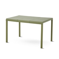 Ensemble de table et de chaises de salle à manger en métal pour l'extérieur, rectangulaire, résistant aux intempéries, mobilier de patio contemporain pour 4 personnes