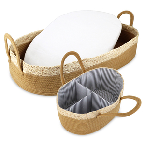Cesta de cambio de bebé plegable ovalada Premium para recién nacidos - Product Image 3