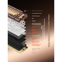 Teclado Mecánico XINMENG S75 Pro de Triple Modo con Reemplazo en Caliente, Pantalla de Matriz de Puntos de 8K Hz para Juegos, Oficina y PC