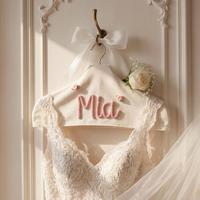 Cintre de robe de mariée personnalisé Etsy avec housse en coton antidérapante, cadeau pour demoiselle d'honneur, sans couture, anti-poussière, style européen