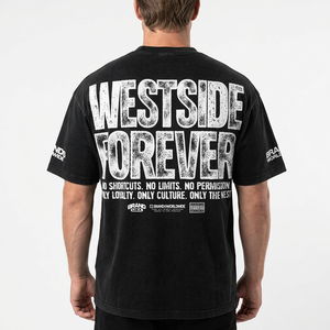 Custom Printing Available <b>Men's</b> <b>Black</b> Oversized T-Shirt Short Sleeve O-Neck Streetwear Jersey Print Back Logo - Product Image 6