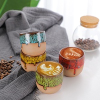 Tasse à thé en céramique rétro artisanale de 150 ml, tasses en argile, tasse à café japonaise, tasse à thé Kung Fu