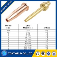 Buse de coupe 1-GPN Taille 1 pour propane et gaz naturel, en cuivre, conception en 2 parties, pour chalumeau manuel à oxygène 30-35 PSIG