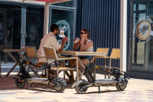 KuKirin T3 Foldable Commuter Scooter, Multi-Color Side Lights, Angel Wings Pattern, High Load 120kg, for Rental Fleet - Product Image 3