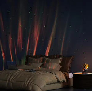 Lámpara Nocturna de Proyección de Aurora Boreal con Forma de Ruibarbo, Luz de Estrellas Mantianxing, Alimentación por CC, con Altavoz de 5.3 Pulgadas, Reloj, <span class=keywords><strong>Mini</strong></span> - Product Image 4