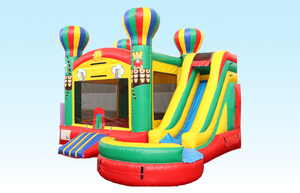 Hot air balloon theme Castle full d'entrain pvc inflatable for sale - Product Image 3