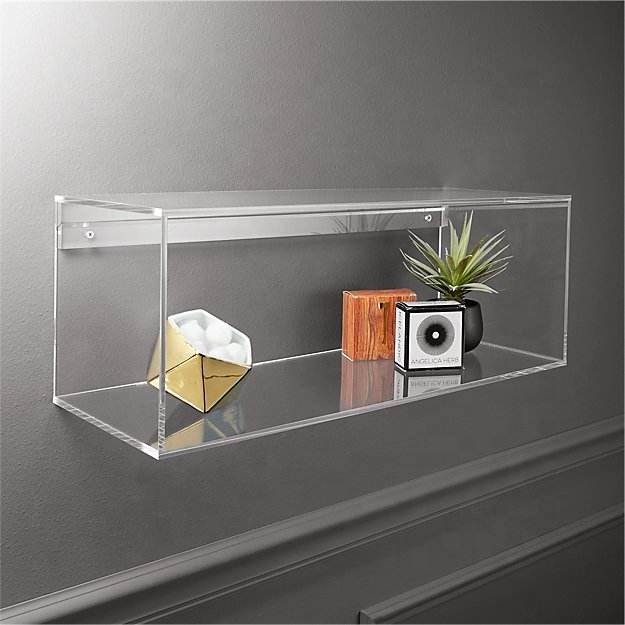 Manufacturer Factory Supplier OEM Clear Wholesale Acrylic Wall Mounted Shelf Plastic Display Box