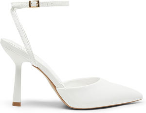 Kadınlar sivri burun ayak bileği kayışı yüksek topuk pompaları lüks tasarımcı Minimalist parti düğün akşam elbise ayakkabı toptan özel Logo - Product Image 3