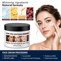 Crème éclaircissante au carotène personnalisable OEM, crème hydratante organique pour le visage, correcteur de taches brunes, soin naturel
