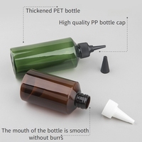 Promotion en gros : Bouteilles en plastique PET ambrées pour huile corporelle cosmétique, 50ml, 100ml, 150ml, 200ml, 300ml, 500ml, avec bouchon à vis, pour soins de la peau