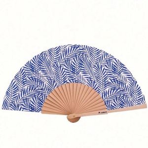 Abanico de Mano Plegable de Bambú con Logotipo Personalizado, Ecológico, Estilo Chino, para Bodas y Eventos, Hecho de Madera, Papel y Tela - Product Image 1
