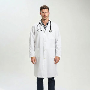 All'ingrosso <span class=keywords><strong>cotone</strong></span> personalizzato manica lunga da uomo <span class=keywords><strong>bianco</strong></span> <span class=keywords><strong>camice</strong></span> da laboratorio uniformi mediche infermiere ospedaliero medico farmacista <span class=keywords><strong>camice</strong></span> da laboratorio - Product Image 2