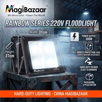 Projecteur LED commercial en aluminium série AC 200W, super lumineux, étanche IP66, éclairage extérieur de sécurité pour parking