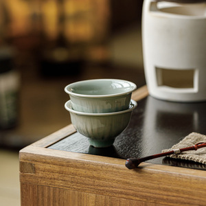 Guanlan Ceramics Small <b>Teacup</b> Banana Moon Color Porcelain Kung Fu Tea Tasting Cup Round Shape Dehua County Origin - Product Image 4