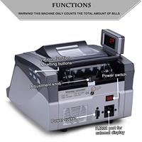 UNION C01 Compteur d'argent portable aud avec compteur de billets de banque sous vide Compteur de billets de banque pour billets multiples