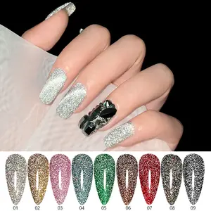 IMTITI-esmalte de Gel UV para uñas, diseño de uñas artísticas, cristal, diamante, brillante, reflectante, efecto Flash, para Disco