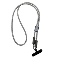 Kabel Pengisi Daya Ponsel 2 in 1 dengan Tali Selempang, Kabel Anti-Hilang 60W PD Dual Type-C, Hadiah Promosi dengan Logo Kustom