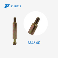 Vis de connexion en acier M4x40 pour meubles, 3-en-1, avec verrouillage à came, pour connecteurs de placards, fixations et vis de jonction pour salle à manger et chambre