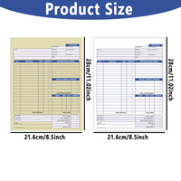 Papier de facture de travail A4 personnalisé, NCR sans carbone, 2 plis, 11x8,5, bon de commande, bon de réception, formulaires pour factures de vente, papier cartonné pour impression