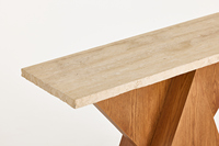 Table console en chêne de style oriental moderne, idéale pour la décoration de la maison, du salon, de la cuisine ou des villas de style campagnard.